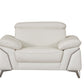HomeRoots 31" Fashionable Leather Chair in White Finish