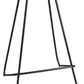 HomeRoots 31" Iron Backless Counter Height Bar Chair in Off-White and Black Finish