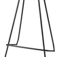 HomeRoots 31" Iron Backless Counter Height Bar Chair in Off-White and Black Finish