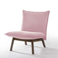 HomeRoots 31" Low Profile Armless Accent Chair in Plush Pink Finish