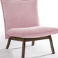 HomeRoots 31" Low Profile Armless Accent Chair in Plush Pink Finish