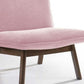 HomeRoots 31" Low Profile Armless Accent Chair in Plush Pink Finish