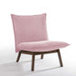 HomeRoots 31" Low Profile Armless Accent Chair in Plush Pink Finish