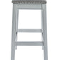 HomeRoots 31" Solid Wood Bar Stool in White Finish