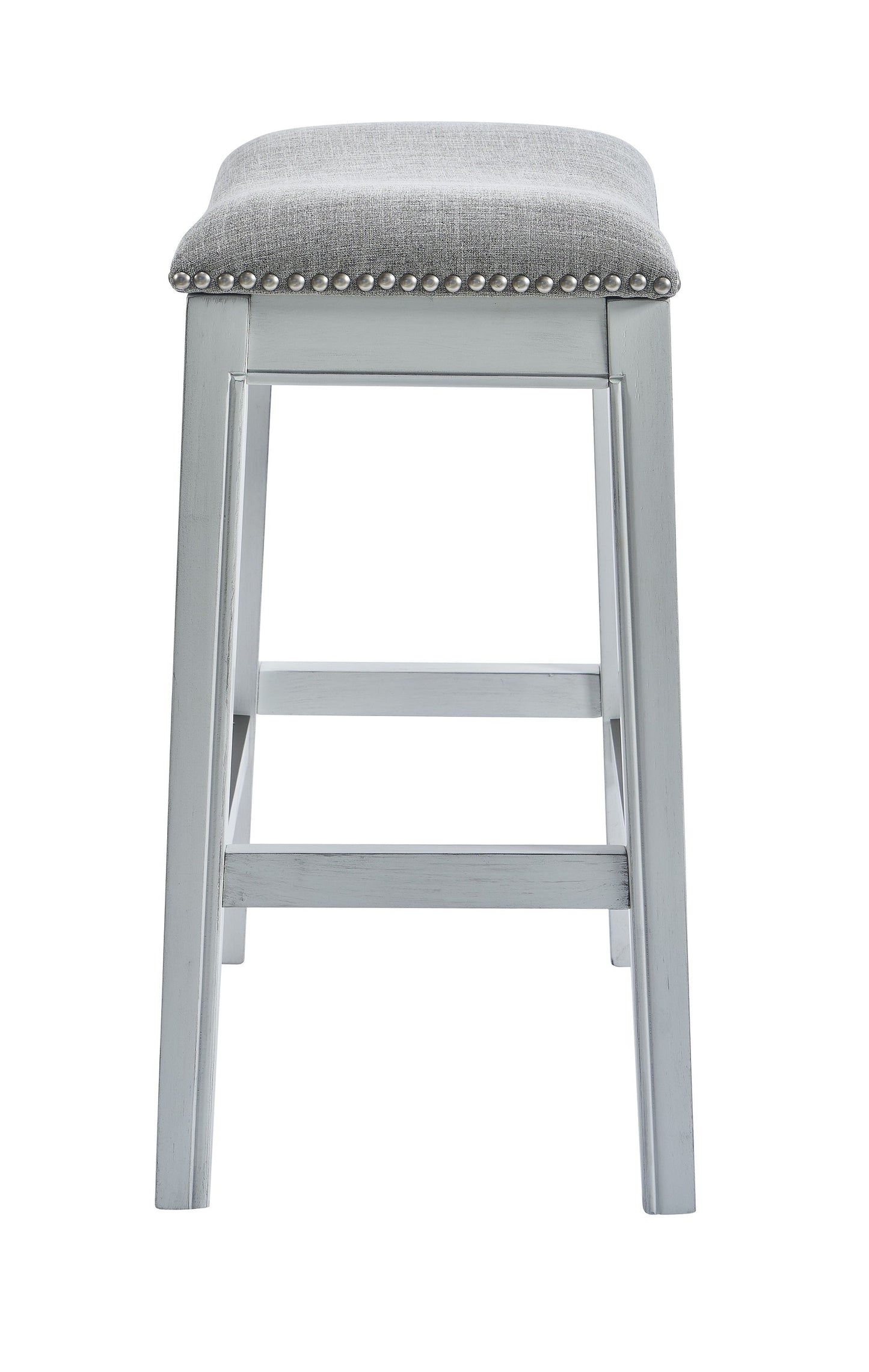 HomeRoots 31" Solid Wood Bar Stool in White Finish