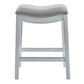 HomeRoots 31" Solid Wood Bar Stool in White Finish