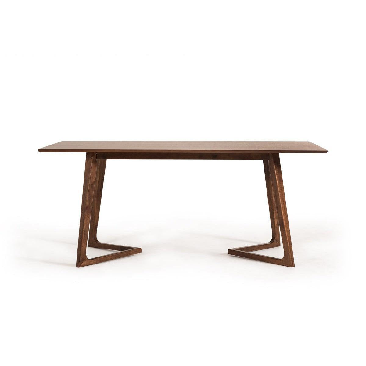 HomeRoots 31" Walnut Wood And Veneer Dining Table
