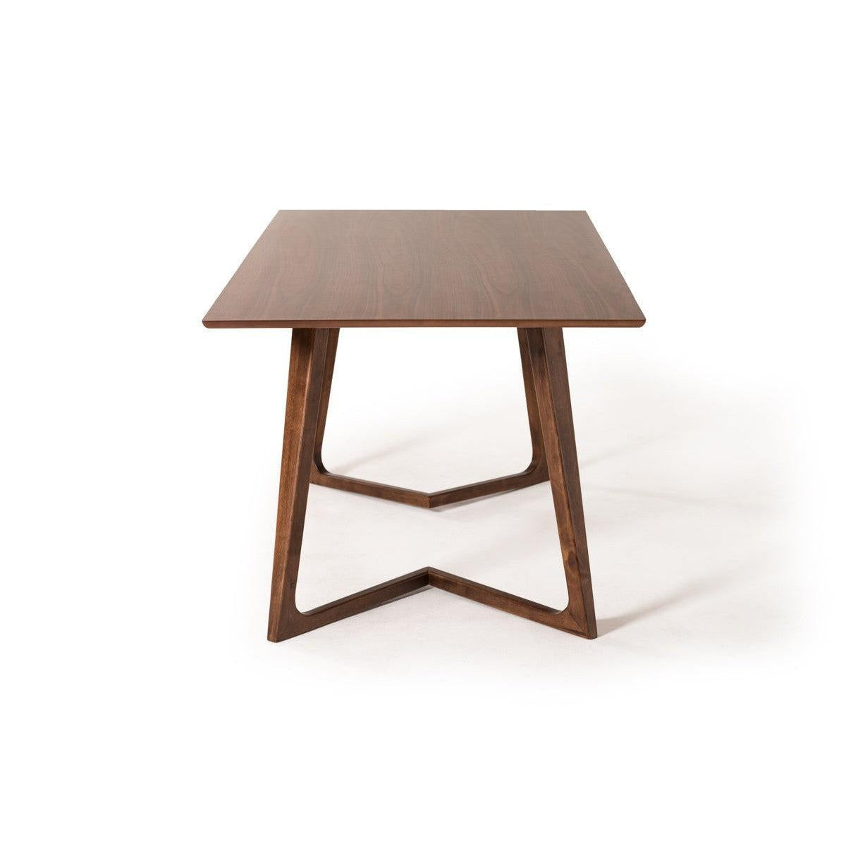 HomeRoots 31" Walnut Wood And Veneer Dining Table