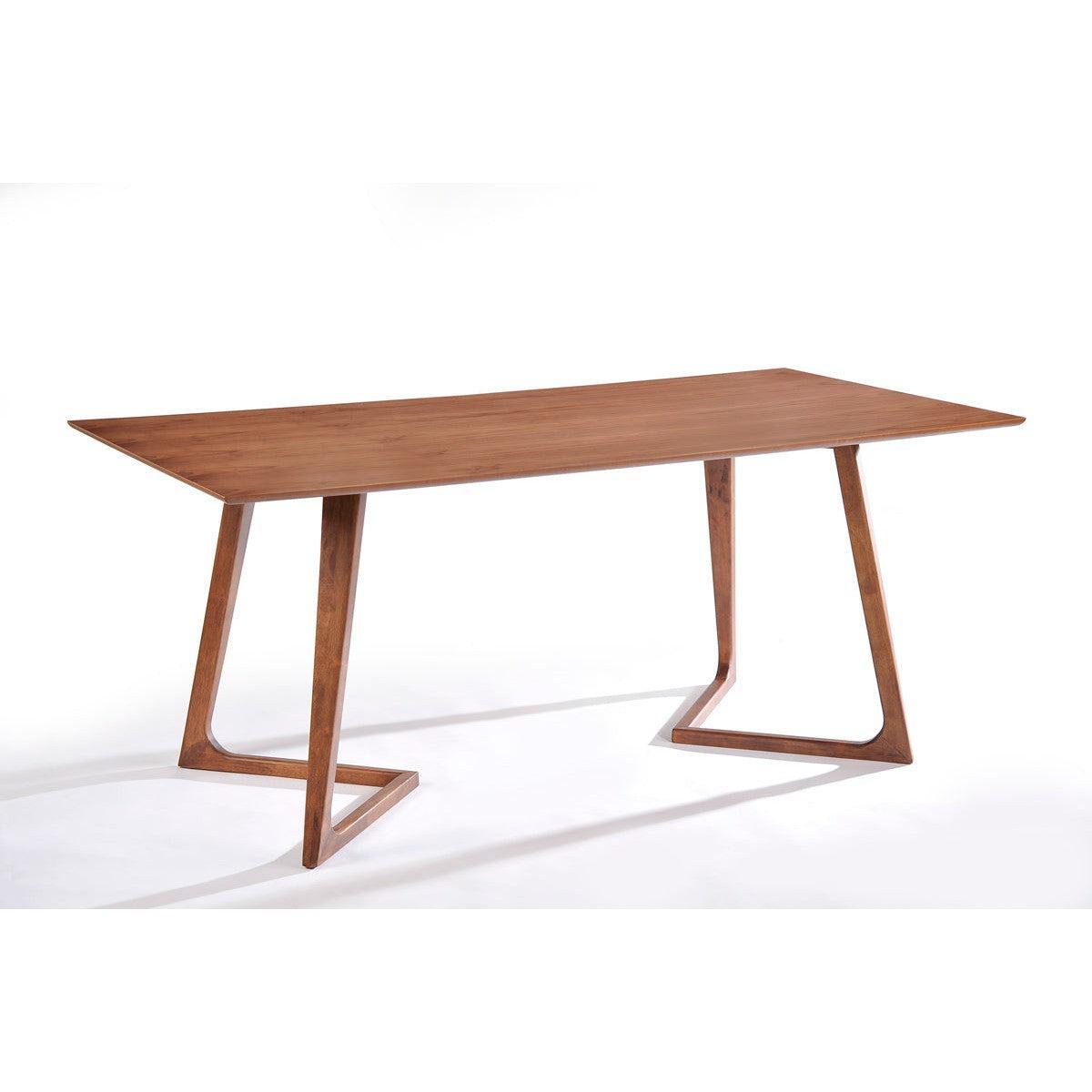 HomeRoots 31" Walnut Wood And Veneer Dining Table