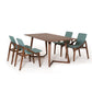 HomeRoots 31" Walnut Wood And Veneer Dining Table