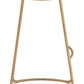 HomeRoots 31" White And Gold Steel Backless Bar Height Bar Chairs in Set of Two