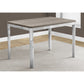 HomeRoots 31.5" X 47.5" X 30" Hollow Core Particle Board Metal Dining Table in Dark Taupe Finish