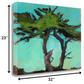 HomeRoots 32" Abstract Green Tree 3 Giclee Wrap Canvas Wall Art