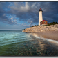 HomeRoots 32" Beach with White Light House 3 Giclee Wrap Canvas Wall Art
