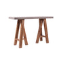 HomeRoots 32" Concrete and Solid Acacia Wood Console Table