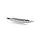 HomeRoots 32" Contemporary Long Boat Tray With Shiny Silver Finish