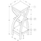 HomeRoots 32" End Table With Two Shelves in Dark Brown Finish