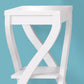 HomeRoots 32" End Table With Two Shelves in White Finish