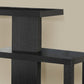 HomeRoots 32" Free Form Floor Shelf Console Table With Storage in Espresso Finish