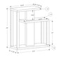 HomeRoots 32" Free Form Floor Shelf Console Table With Storage in Taupe Finish