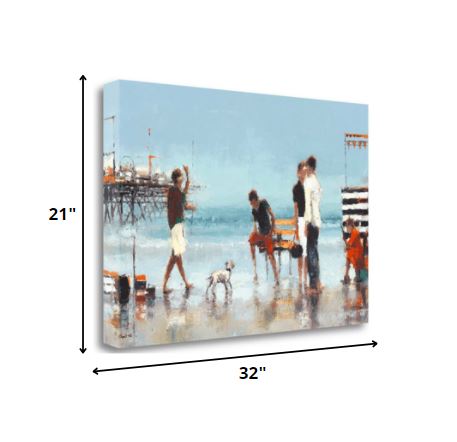 HomeRoots 32" Fun at the Beach Canvas Wall Art