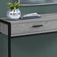 HomeRoots 32" Grey Finish and Black Metal Accent Table