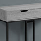 HomeRoots 32" Grey Finish and Black Metal Accent Table