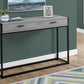 HomeRoots 32" Grey Finish and Black Metal Accent Table