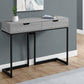 HomeRoots 32" Grey Finish and Black Metal Accent Table