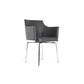 HomeRoots 32" Leatherette And Steel Dining Chair In Grey