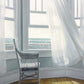 HomeRoots 32" Lonesome Single Chair with Flying White Curtains Giclee Wrap Canvas Wall Art