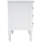 HomeRoots 32" Solid Wood Four Drawer Gentlemans Chest in White Finish