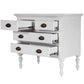 HomeRoots 32" Solid Wood Four Drawer Gentlemans Chest in White Finish