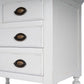HomeRoots 32" Solid Wood Four Drawer Gentlemans Chest in White Finish