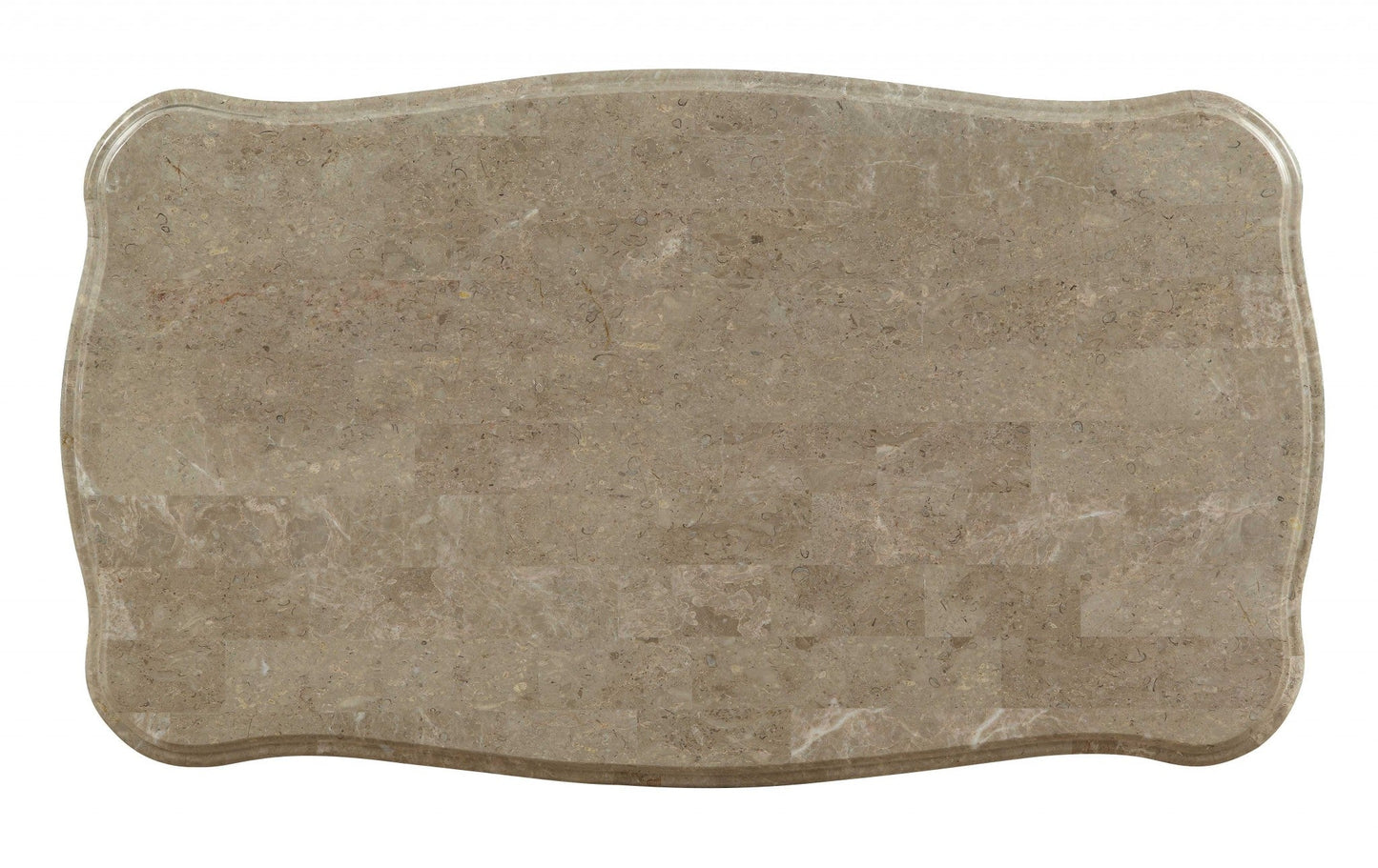HomeRoots 32' x 60' x 20' Marble Antique White Wood PolyResin Coffee Table