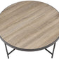 HomeRoots 32.3' x 32.3' x 15.75' Weathered Gray Oak Coffee Table