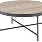 HomeRoots 32.3' x 32.3' x 15.75' Weathered Gray Oak Coffee Table