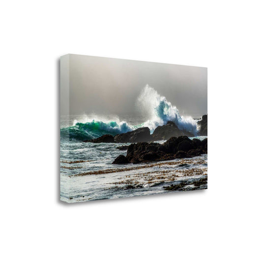HomeRoots 33" Dramatic Crashing Wave Giclee Wrap Canvas Wall Art
