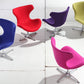 HomeRoots 33" Fabric Polyester and Wool Lounge Chair in Purple Finish