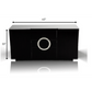 HomeRoots 33" MDF Buffet With 2 Doors And 3 Drawers In Black Lacquer