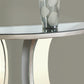 HomeRoots 33" Mirrored End Table in Silver Finish