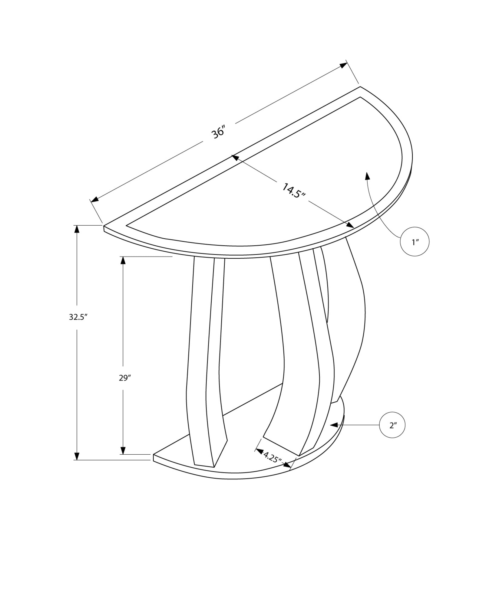 HomeRoots 33" Mirrored End Table in Silver Finish