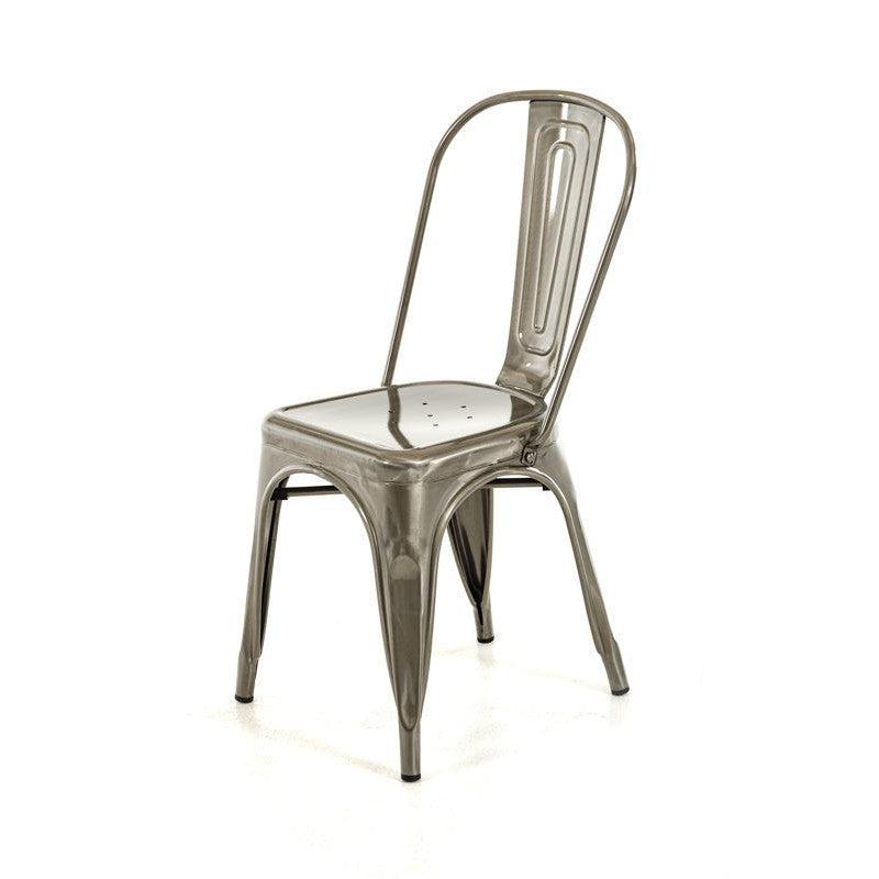 HomeRoots 33" Steel Side Chairs, Set of 2