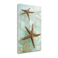 HomeRoots 33" Two Brown Starfish and Blue Seaglass Giclee Wrap Canvas Wall Art