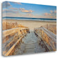 HomeRoots 34" Beach Boardwalk to the Ocean Giclee Wrap Canvas Wall Art