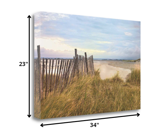 HomeRoots 34" Beyond the White Sandy Beaches Giclee Wrap Canvas Wall Art