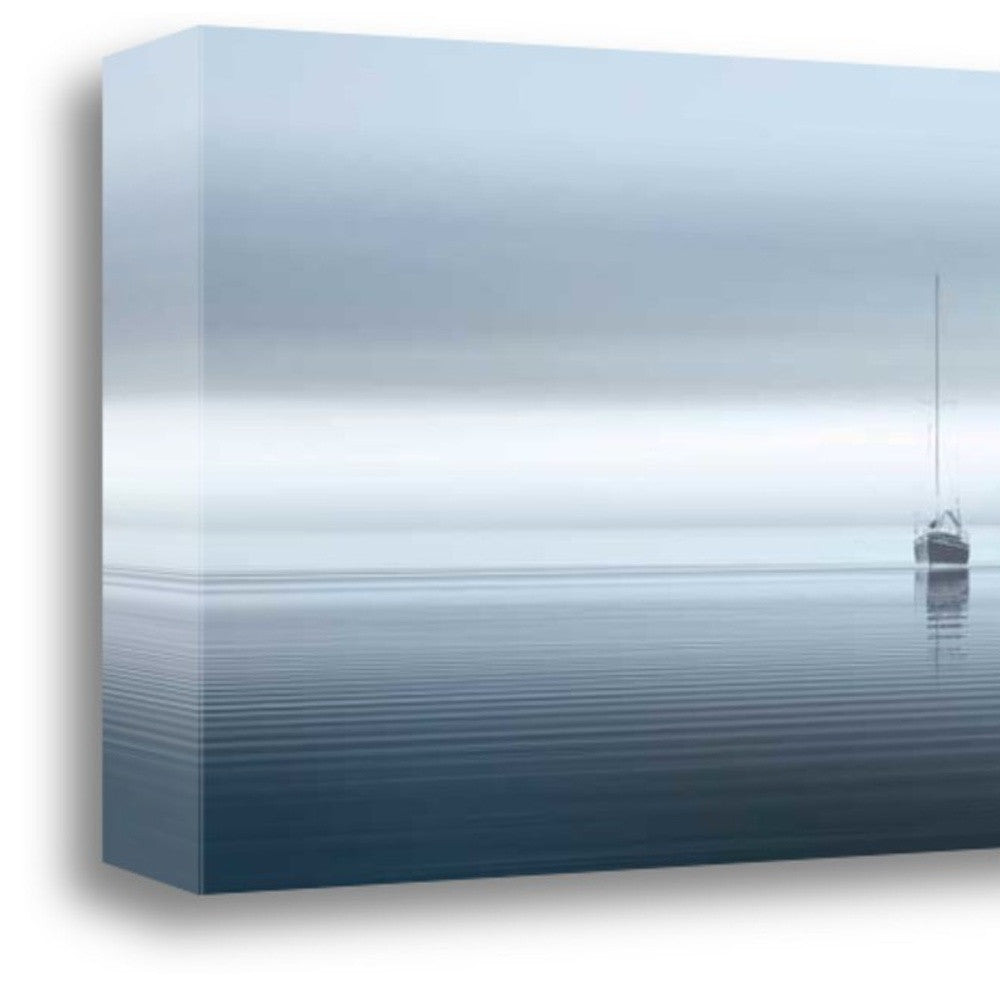 HomeRoots 34" Boat on Calm Waters Gloomy Day Giclee Wrap Canvas Wall Art