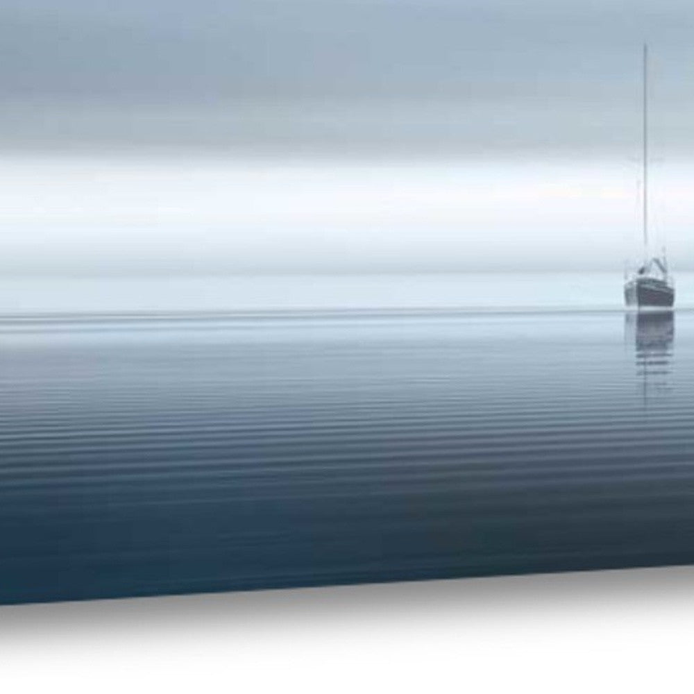 HomeRoots 34" Boat on Calm Waters Gloomy Day Giclee Wrap Canvas Wall Art