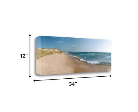 HomeRoots 34" By the Sea Shore Giclee Wrap Canvas Wall Art