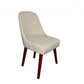 HomeRoots 34" Contemporary Armless Dining or Accent Chair in Cream Finish
